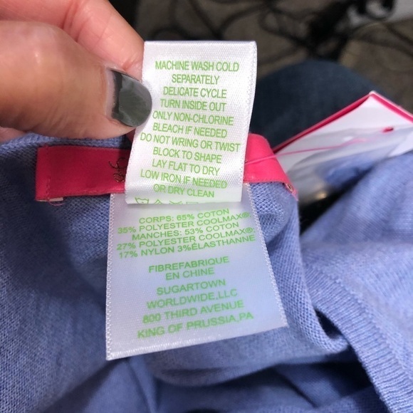 Lilly Pulitzer Ramona Purple Fringe Sweater Sz XXS - Picture 7 of 7